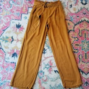 Rewash Mustard High Waist Wideleg Pants S